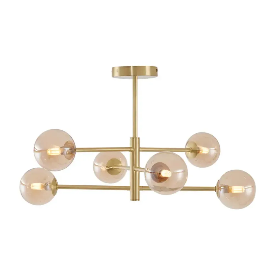Qazqa plafondlampen ryan goudkleurig g9