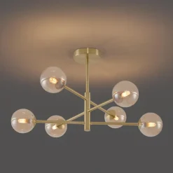 Qazqa plafondlampen ryan goudkleurig g9
