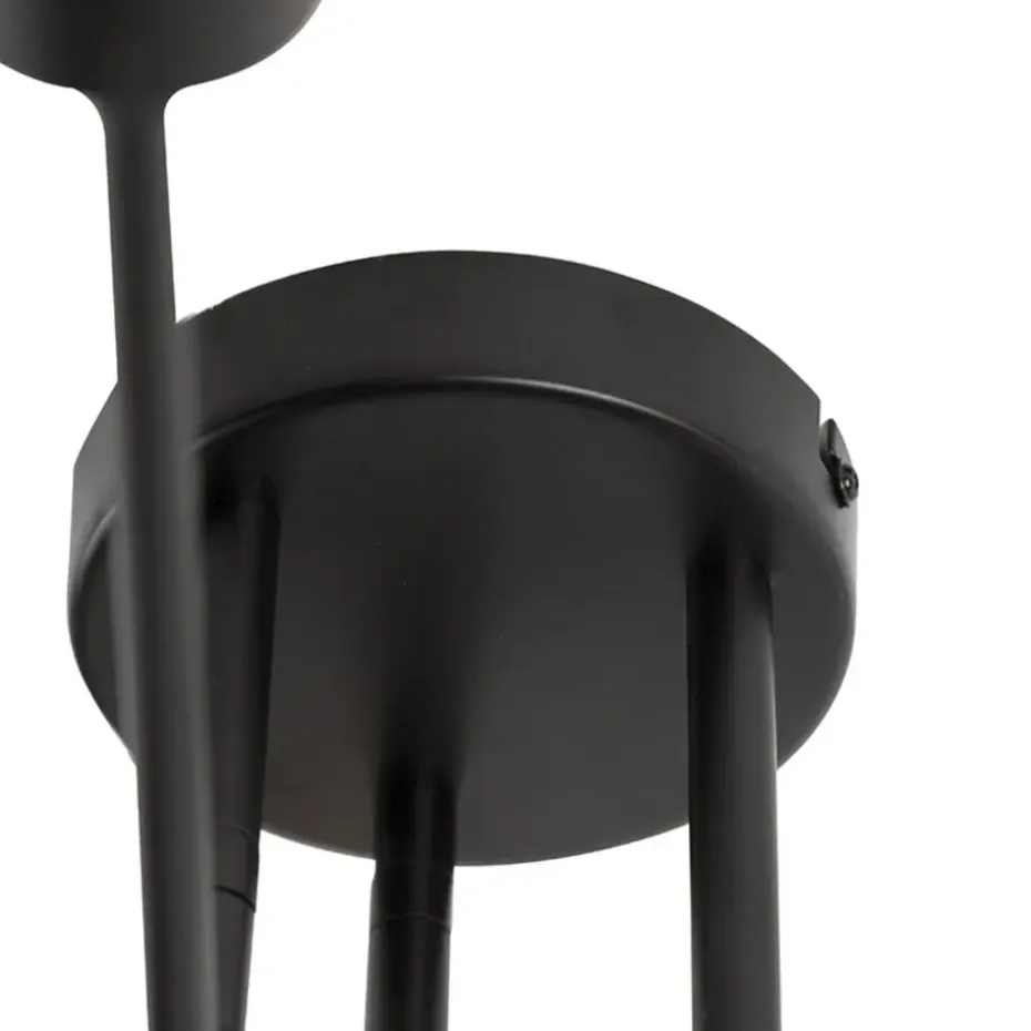 Qazqa plafondlampen sydney zwart e27