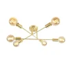Qazqa plafondlampen sydney goudkleurig e27