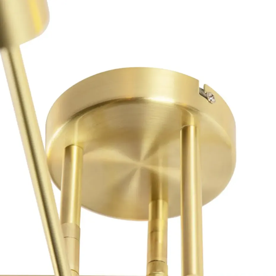 Qazqa plafondlampen sydney goudkleurig e27