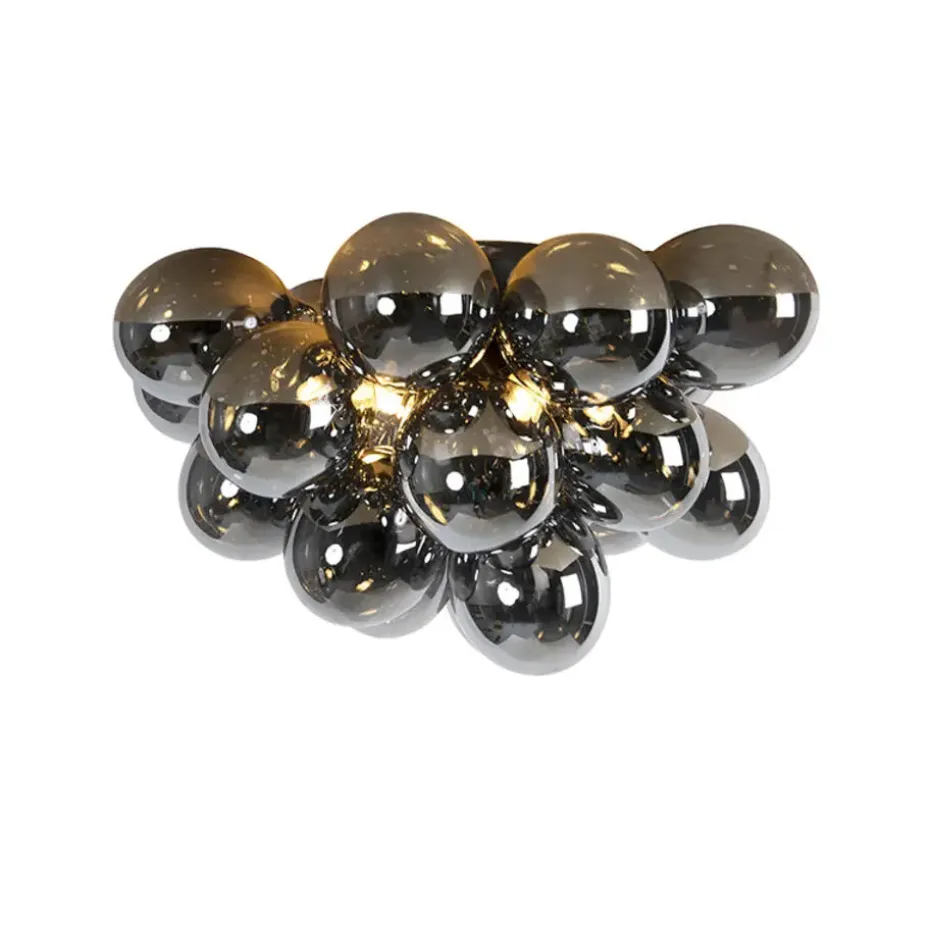 Qazqa plafondlampen uvas zwart g9