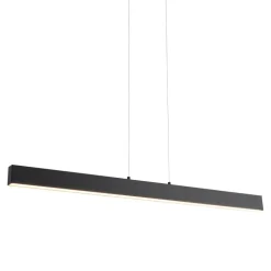 Qazqa professional hanglampen keane zwart geïntegreerde led