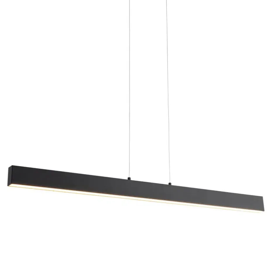 Qazqa professional hanglampen keane zwart geïntegreerde led
