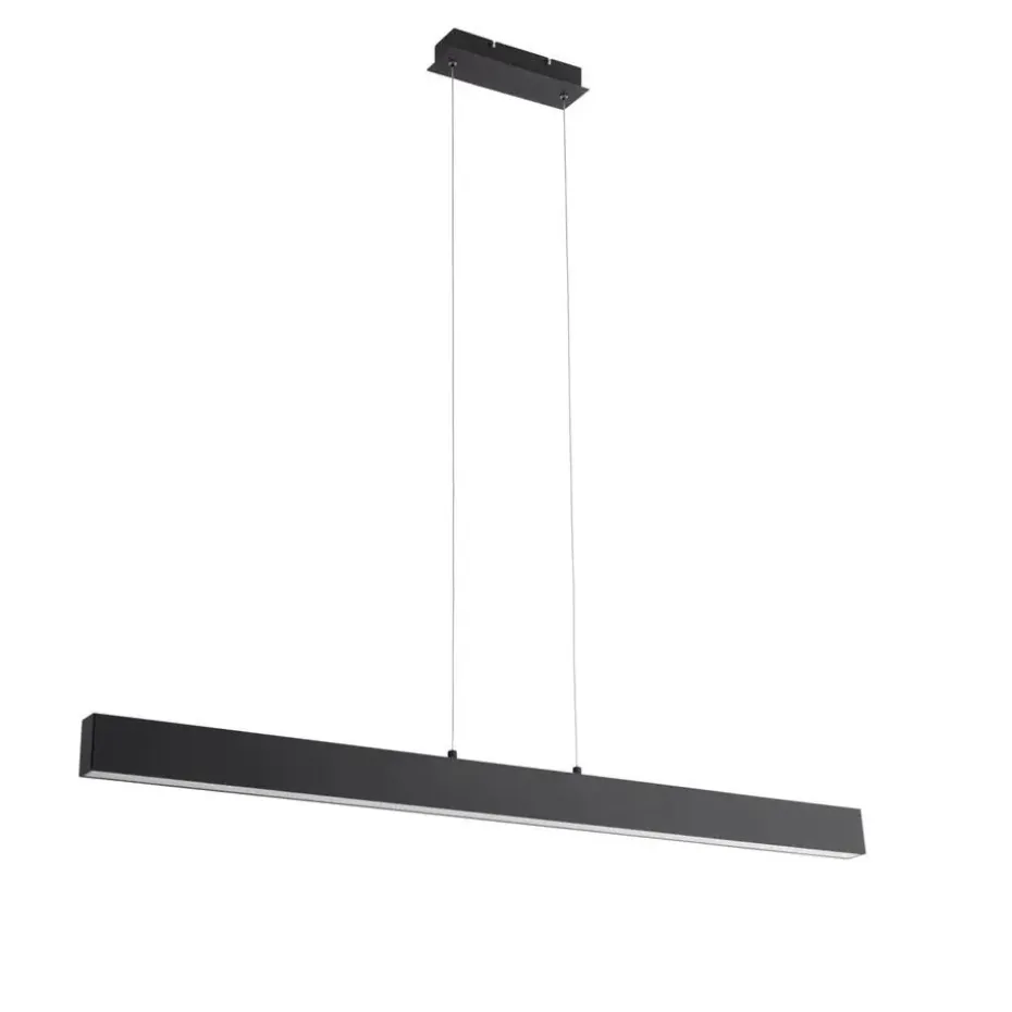 Qazqa professional hanglampen keane zwart geïntegreerde led