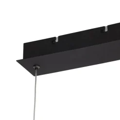 Qazqa professional hanglampen keane zwart geïntegreerde led