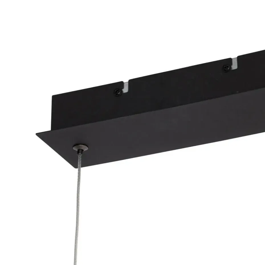 Qazqa professional hanglampen keane zwart geïntegreerde led