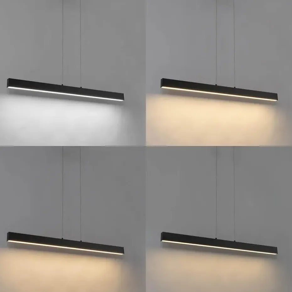 Qazqa professional hanglampen keane zwart geïntegreerde led