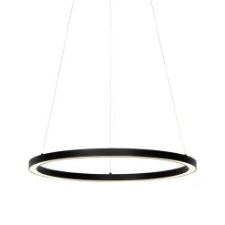Qazqa professional hanglampen girello zwart geïntegreerde led