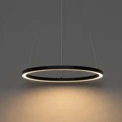 Qazqa professional hanglampen girello zwart geïntegreerde led