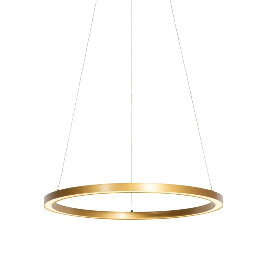 Qazqa professional hanglampen girello goudkleurig geïntegreerde led