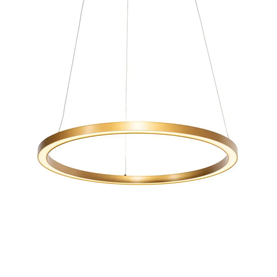 Qazqa professional hanglampen girello goudkleurig geïntegreerde led