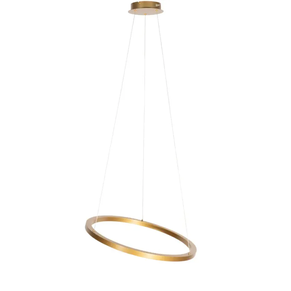 Qazqa professional hanglampen girello goudkleurig geïntegreerde led