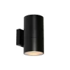 Qazqa professional wandlampen buiten duo zwart gu10