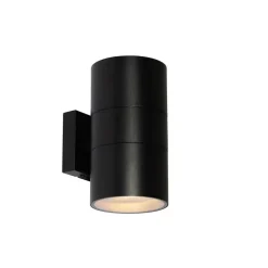 Qazqa professional wandlampen buiten duo zwart gu10