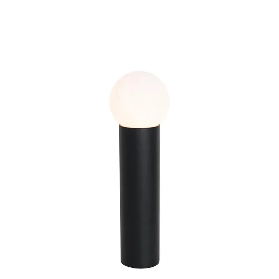 Qazqa staande buitenlampen huma zwart e27