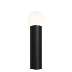 Qazqa staande buitenlampen huma zwart e27