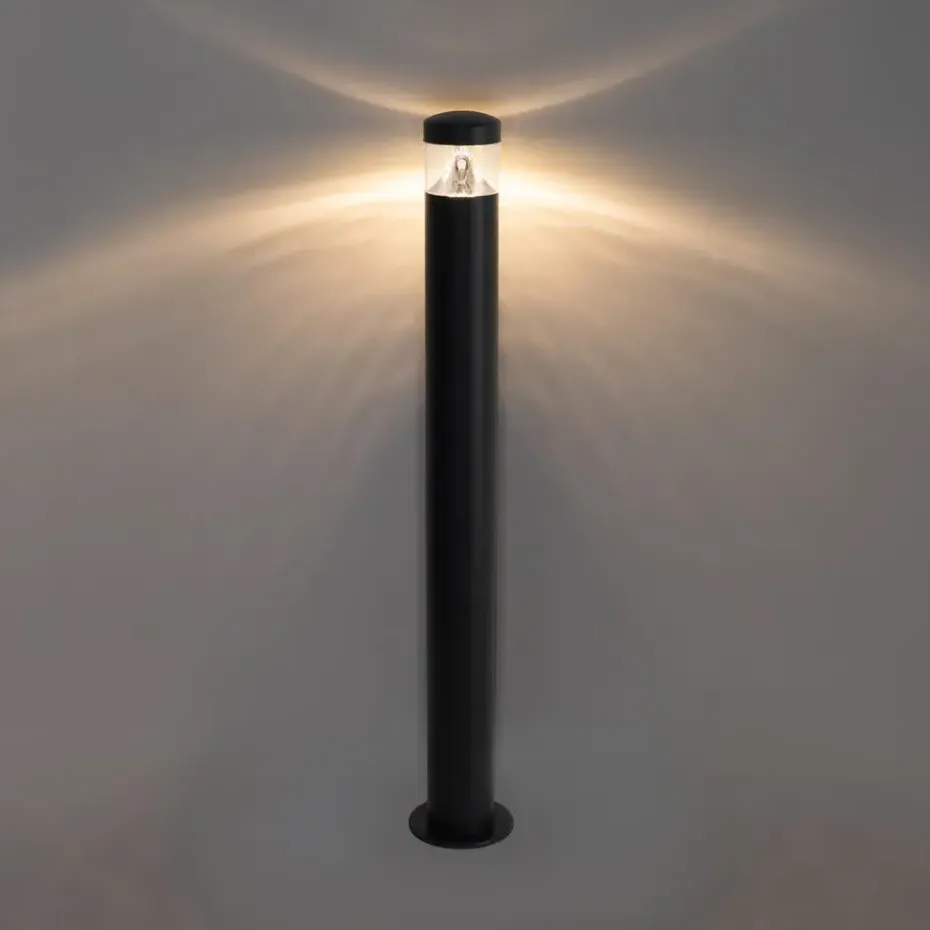 Qazqa staande buitenlampen roxy zwart geïntegreerde led