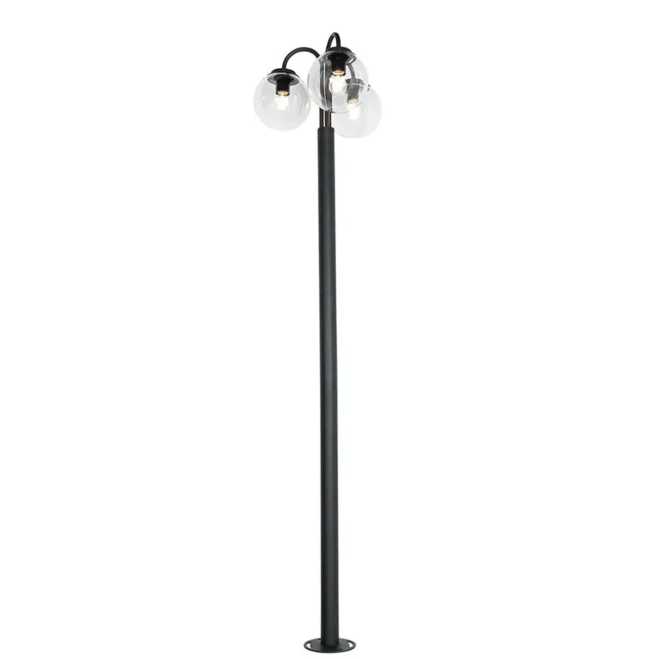 Qazqa staande buitenlampen sfera zwart e27