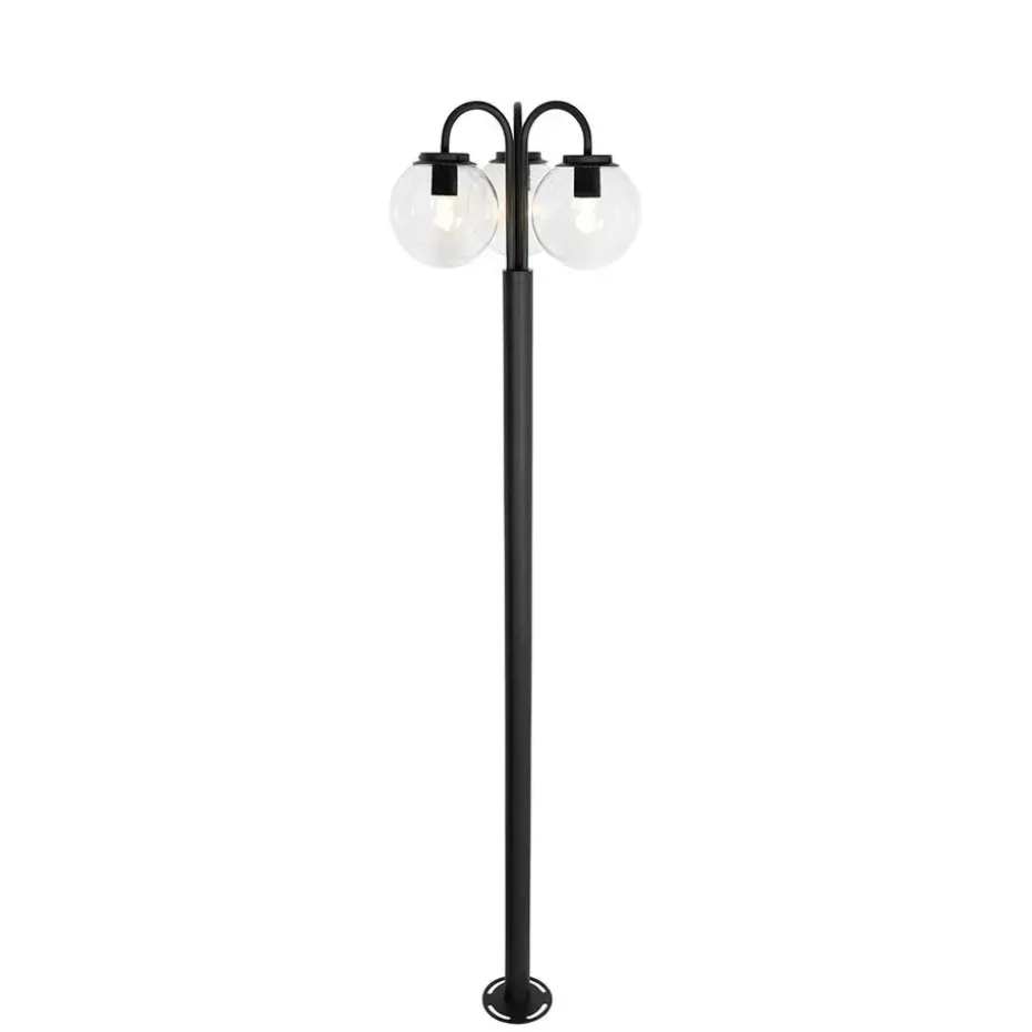 Qazqa staande buitenlampen sfera zwart e27