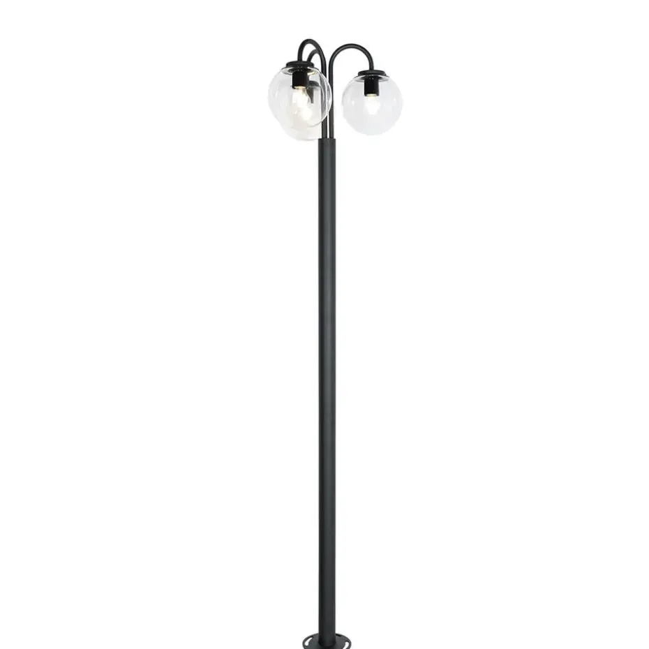 Qazqa staande buitenlampen sfera zwart e27