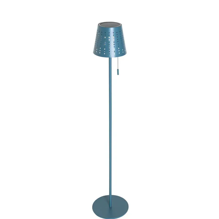 Qazqa staande buitenlampen ferre blauw geïntegreerde led