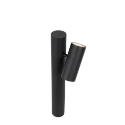 Qazqa staande buitenlampen duo zwart gu10