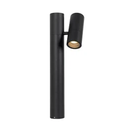 Qazqa staande buitenlampen duo zwart gu10