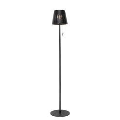 Qazqa staande buitenlampen ferre zwart geïntegreerde led