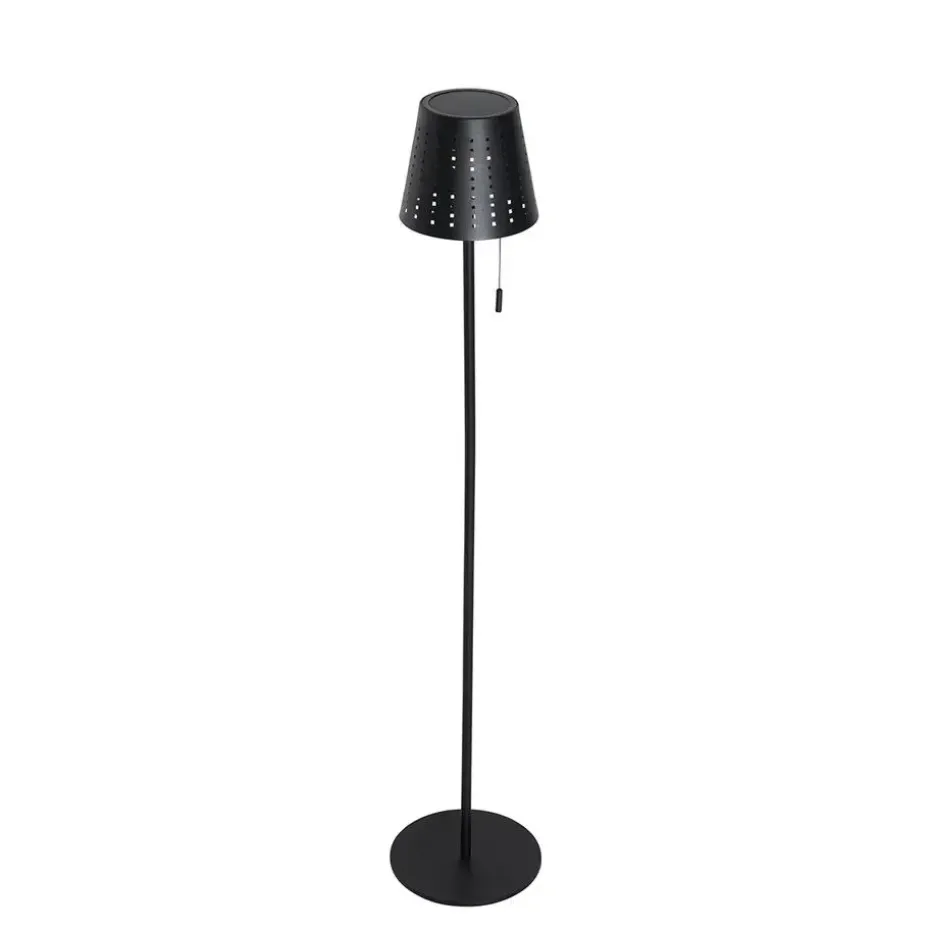 Qazqa staande buitenlampen ferre zwart geïntegreerde led