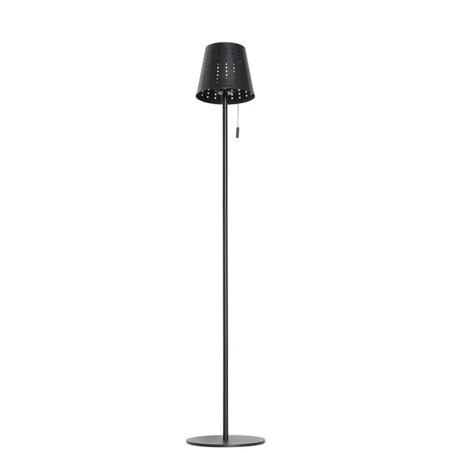 Qazqa staande buitenlampen ferre zwart geïntegreerde led