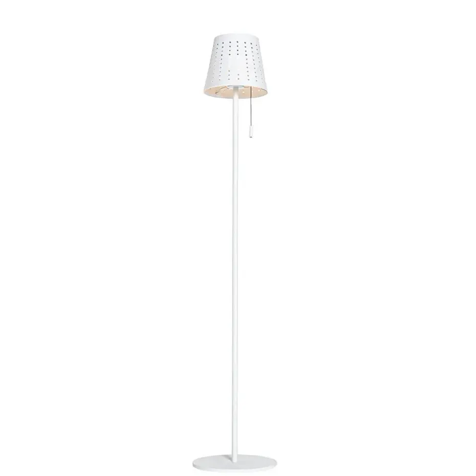 Qazqa staande buitenlampen ferre wit geïntegreerde led