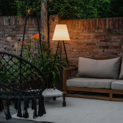 Qazqa staande buitenlampen virginia zwart geïntegreerde led