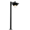 Qazqa staande buitenlampen morty zwart e27