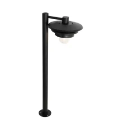 Qazqa staande buitenlampen morty zwart e27