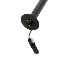 Qazqa staande buitenlampen morty zwart e27