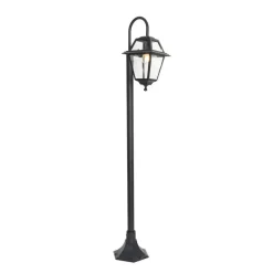 Qazqa staande buitenlampen berta zwart e27