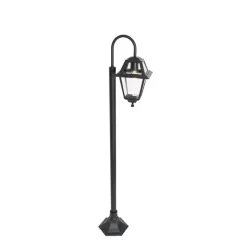 Qazqa staande buitenlampen berta zwart e27