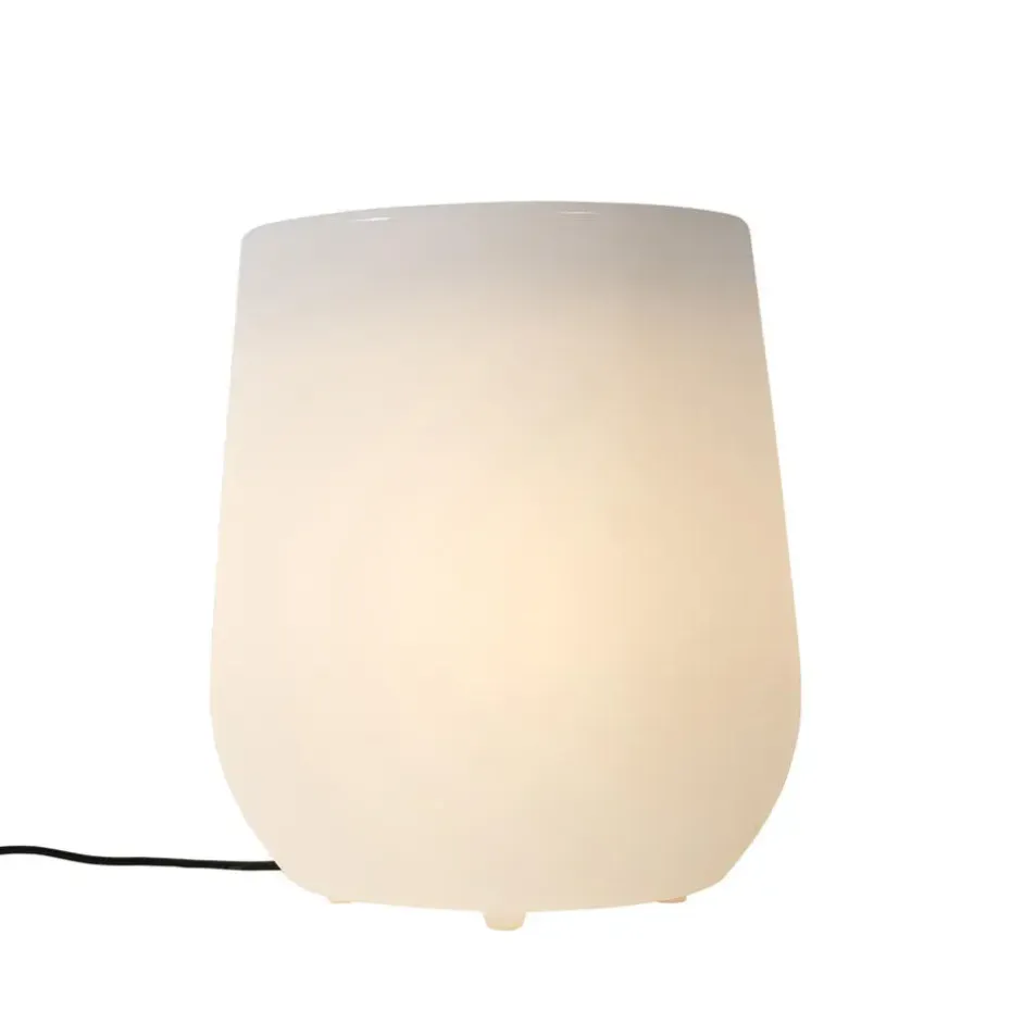 Qazqa staande buitenlampen flowerpot wit e27