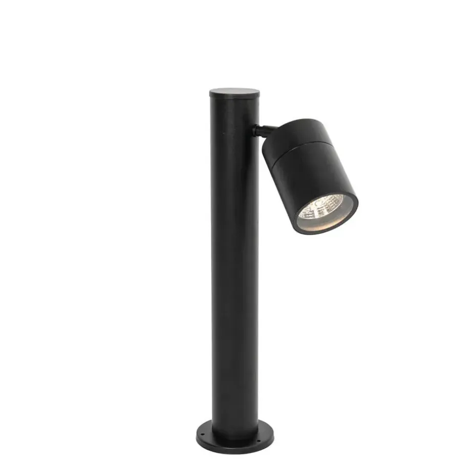 Qazqa staande buitenlampen solo zwart gu10