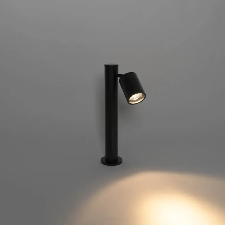 Qazqa staande buitenlampen solo zwart gu10
