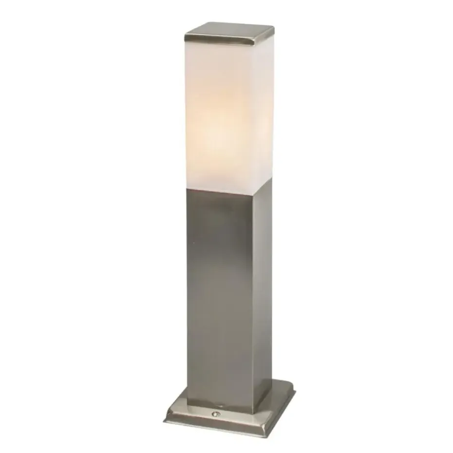 Qazqa staande buitenlampen malios zilverkleurig e27
