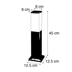 Qazqa staande buitenlampen malios zilverkleurig e27