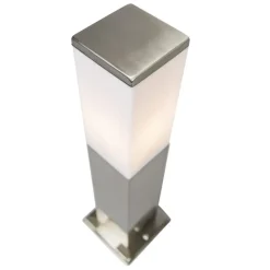 Qazqa staande buitenlampen malios zilverkleurig e27