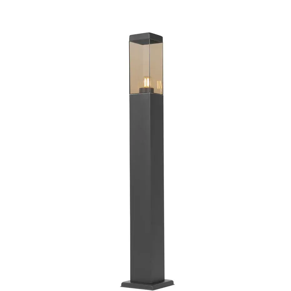 Qazqa staande buitenlampen malios bruin e27