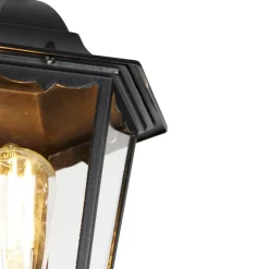 Qazqa staande buitenlampen havana zwart e27