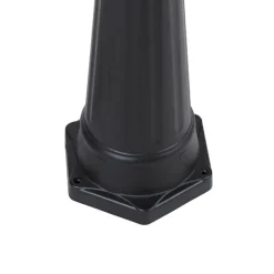 Qazqa staande buitenlampen havana zwart e27
