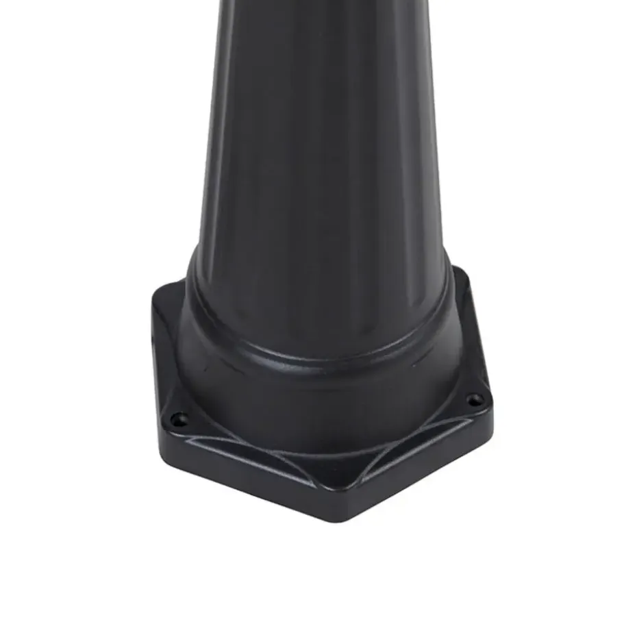 Qazqa staande buitenlampen havana zwart e27