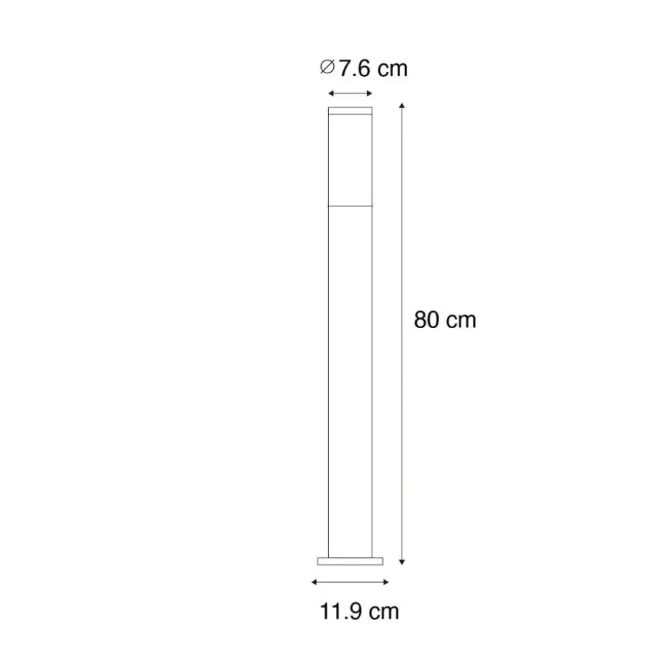 Qazqa staande buitenlampen rox zilverkleurig e27