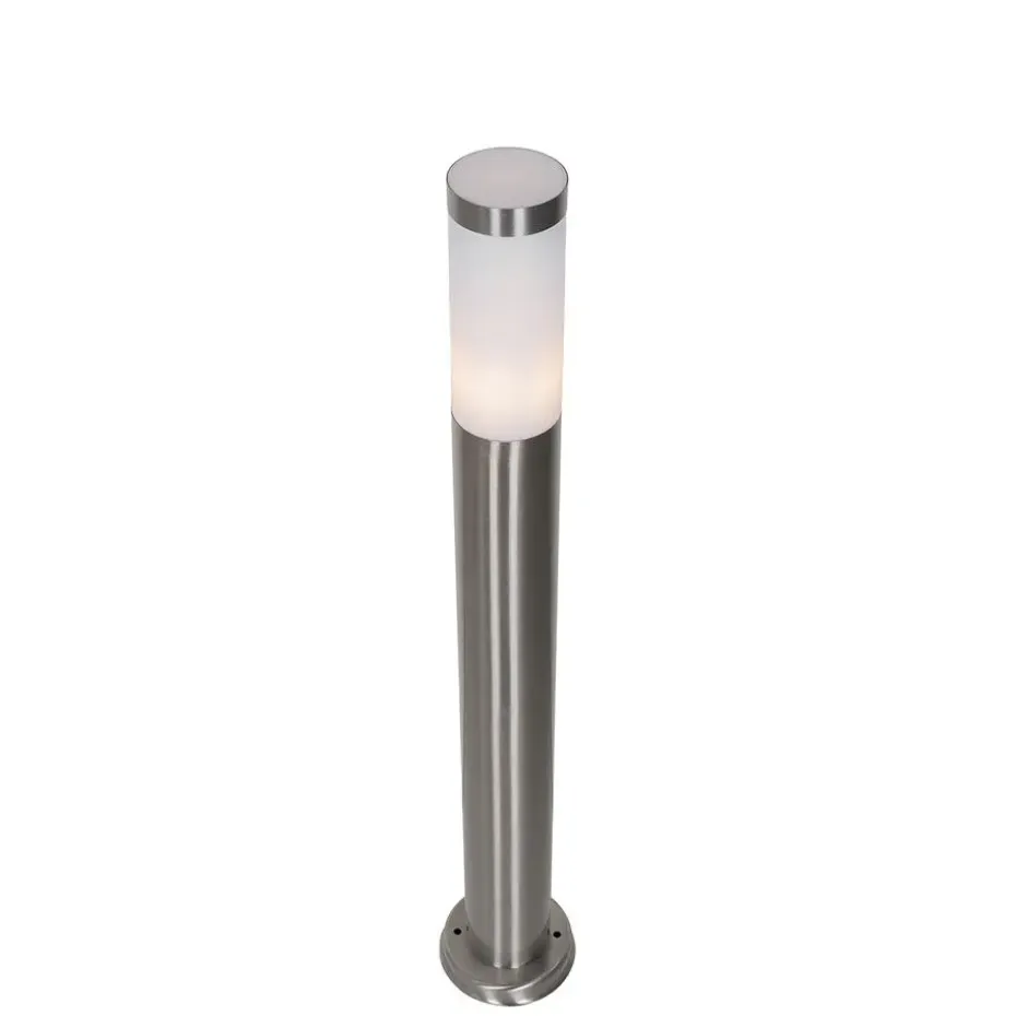 Qazqa staande buitenlampen rox zilverkleurig e27